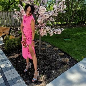 The Mara - Elegant Pink Ruched Dress